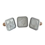 Nordic Ware Cookie Stamps, 3-Inch Squares, Silver