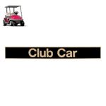 Drive-up Name Plate for Club Car Precedent, Black Gold Decal for Golf Cart 15.74"×2.24" Emblem