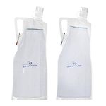 Survivor Filter 2L Clear Collapsible Water Bottle Travel - Squeeze, Foldable - BPA-Free - 2 x 67oz