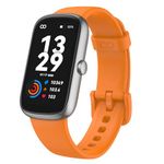 anyloop Fitness Tracker Watch with Heart Rate Blood Oxygen Sleep Monitor, IP68 Waterproof Step Counter Watch Sport Activity Tracker Pedometer, Fitness Watches for Women Men Kids (Orange)