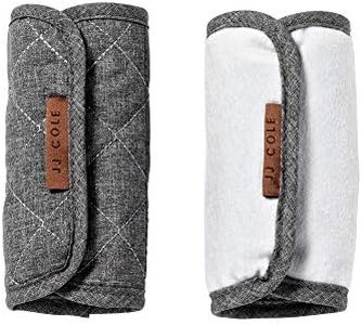 JJ Cole Reversible Strap Covers Heather Quilted, Grey