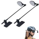 Bike Mirror for Helmet, 360 Adjustable Bicycle Mirrors Cycling Riding Mirror Sunglasses Eyeglasses Rearview Rear View Mirrors for Mountain Bike (2pcs)