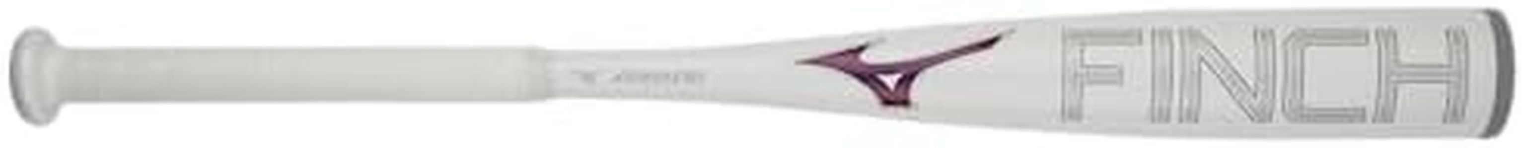 Mizuno Finch Youth Tee Ball Softball Bat (-13) | Youth - Girls Aluminum Fast Pitch BAT | White-Iridescent | 12OZ | 24 INCHES