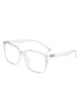 CNLO Blue Light Blocking Glasses,Large Frame Computer Eyewear,Anti Eyestrain UV Clear Lens Eyeglasses,Light Weight Frame Men/Women (Crystal)