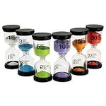 Bekith 6 Pack Sand Timer, Colorful Hourglass Timer 1 min/3 mins/5 mins/10 mins/15 mins/30 mins Sandglass Timer for Kids Games Classroom Kitchen Home