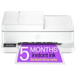 HP Envy 6530e All in One Printer | Perfect for Home | Colour | Wireless | Print, Scan & Copy | 5 months free Instant Ink limited time only | Automatic Document Feeder | White