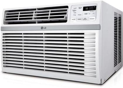 LG AC 12,000 Window Air Conditioner, 115V, 550 Sq.Ft. for Bedroom, Living Room, Apartment, Quiet Operation, Electronic Control with Remote, 3 Cooling & Fan Speeds, Auto Restart, White, 12000 BTU