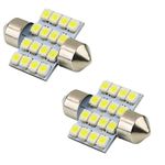 AOW Attractive Offer World 2X16 SMD LED Interior Car Roof Light/Dome Light for -Honda City(White) Pack of 2