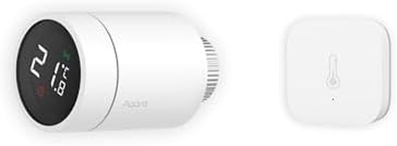 Aqara Smart Radiator Thermostat E1 & Temperature and Humidity Sensor Kit, REQUIRES AQARA ZIGBEE 3.0 HUB, Voice Control, Geofencing Support, Compatible with HomeKit, Alexa, Google Assistant and IFTTT