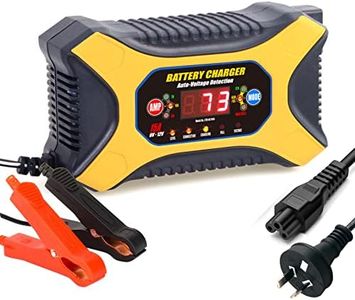 Automatic battery charger 15Amp maintainer 2Amp 10Amp adjustable 8 Stages Charging for Automotive Vehicles Motorcycle Lawn Mower Marine Snowmobile Powersports Cars ATVs RVs Boat