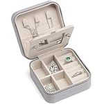 Vlando Travel Jewellery Box Organiser for Rings Earrings Necklace with Mirror