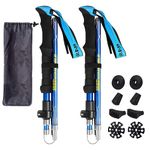 Walking Poles - 2 Pack Collapsible Trekking Hiking Poles with Quick Lock System, Folding, Telescopic, Ultralight for Senior Trekking, Backpacking, Hiking