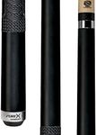 Players HXTC13 Billiard Pool Cue PureX Midnight Black Forearm and Butt with Mz Multi-Zone Grip, Kamui Tip, 19-Ounce, 11.75 mm