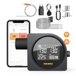 INKBIRD Wi-Fi and Bluetooth BBQ Temperature Controller, Automatic Smoker Fan with LCD Screen, High and Low Temperature Alarms, Meat Thermometer with 5 Probes for Big Green Egg, Kamado Joe, Weber