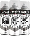 JENOLITE Appliance Enamel Paint | WHITE | Refresh & Restore Appliances | Ideal For Fridges, Freezers, Washing Machines | 3 x 400ml