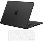 BlueSwan Compatible with MacBook Pro 14 inch Case 2024-2021 M3 A2918 A2992 A2779 A2442 M2 M1 Chip with Touch ID, Anti-Cracking and Anti-Fingerprint Hard Shell Case with Keyboard Cover, Frosted Black