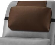 Head Recliner Pillow Adjustable Shredded Memory Foam Headrest Pillows for Recliner Chairs,Non-Slip Velvet Cushion for Pain Relief Neck Support Pillow for Travel Home Sofa Armchair with Zipper Cover