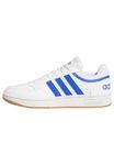 adidas Men's Hoops 3.0 Trainers, Ftwr White Team Royal Blue Gum 3, 10 UK