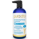 PURA D'OR Hair Thinning Therapy Conditioner for Volume and Added Moisture, Made with Argan Oil, Biotin & Natural Ingredients, Sulfate Free, All Hair Types, Men & Women, 473 ml (Packaging may vary)