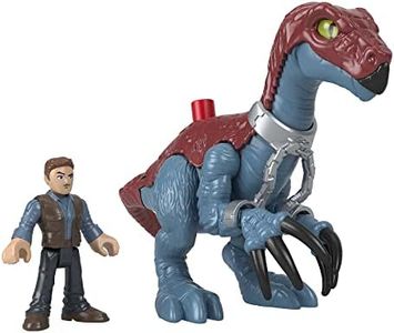 Fisher-Price Imaginext Jurassic World Dominion Therizinosaurus Dinosaur & Owen Grady 3-Piece Poseable Figure Set for Preschool Kids Ages 3 and Up