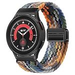 ZZMY Galaxy Watch 6/5/4 Band 40mm 44mm Compatible with Samsung Galaxy Watch 5 pro Band 45mm for Galaxy 6/4 classic Bands 47mm 43mm 46mm 42mm Women men Braided Magnetic Buckle Strap (6#)