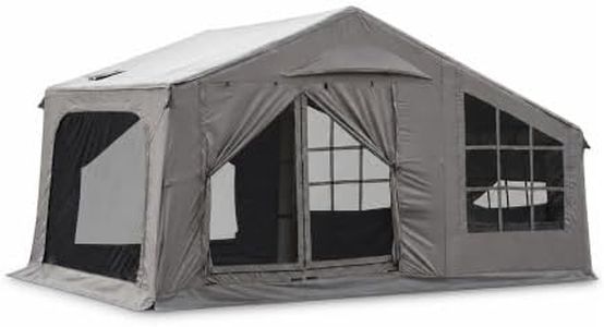8-10 Person 142 sq ft Inflatable Glamping Tent Waterproof with Chimney Hole