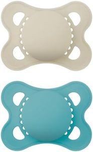 MAM Original Matte Baby Pacifier, Nipple Shape Helps Promote Healthy Oral Development, Sterilizer Case, Boy and Girl , 0-6 Months (2 Count)