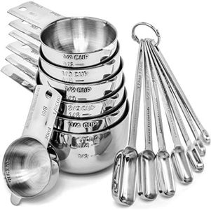 Hudson Essentials Stainless Steel Measuring Cups and Spoons Set 14 Piece Set