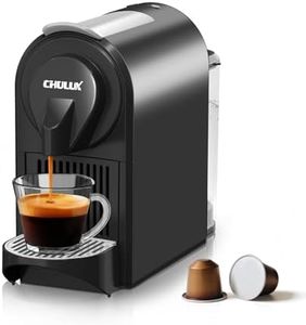 CHULUX Mini Espresso Machine, 20 Bar Single Cup Coffee Maker, Dual Brew Modes for Espresso and Lungo, 1400W Fast Brewing, Mystic Black (Upgrade Model)