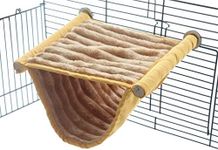 Double Bunkbed Hammock Sleep Bed Cage Play Platform with Warm Fleece for Hamster Mice