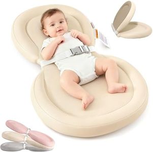 Baby Changing Pad with Waterproof & Wipe-Clean, Non-Slip Foldable PU Diaper Changing Pad, Adjustable Safety Belt, Changing Pad for Dresser, Changing Table,30"X19",Yellow