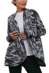 Coolibar UPF 50+ Women's LumaLeo Sun Wrap - Sun Protective, Grey Modern Camo, X-Small