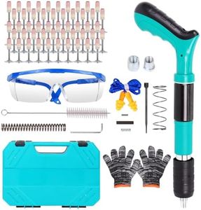 Concrete Nail Gun Kits with 50pcs Nails, 5 Speed Adjustable Manual Steel Nail Gun Tool, Wall Fastening Power Tool, Portable Nail Shooting Machine, Wall Anchor Wire Slotting Device (1BCW-NG-01)