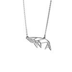 Whale Silver – La Menagerie Origami Jewellery & Silver Geometric Necklace – 925 Sterling plated Silver Necklace & Whale Necklaces for Women – Whale Necklace for Girls & Origami Necklace