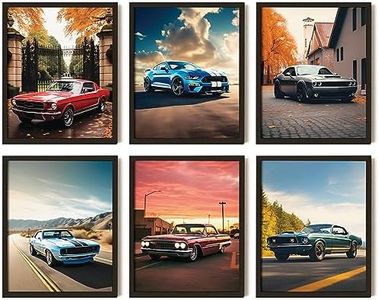 97 Decor American Muscle Car Poster - Muscle Car Wall Art, Classic Car Wall Decor for Men, Cars Bedroom Decor for Boys, Vintage Muscle Car Prints, Racing Automobile Picture for Home (8x10 inches | 20x25 cm UNFRAMED)