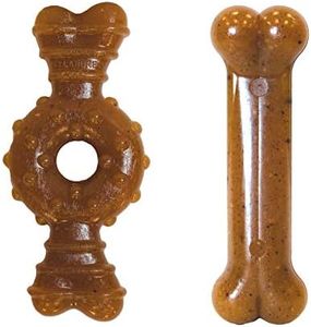 Nylabone Puppy Chew Ring Bone & Toy Twin Pack Chicken Medium/Wolf (2 Count)