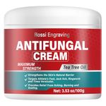 Jock Itch Antifungal Cream: Tea Tree Oil Anti Fungal Cream with Aloe Vera, Lavender & Eucalyptus - Extra Strength Herbal Moisturizer for Itchy Skin Soothing on Feet, Body & Hands - 100g