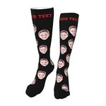 Personalised Face Socks，Funny Custom Face Socks with Picture Soft Comfortable Christmas Novelty Custom Face Socks Customizable Photos and Text, Excellent Gift for Women Men Couple (19.7in)