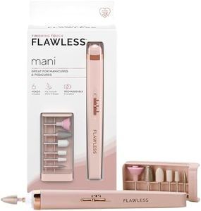 Finishing Touch Flawless Salon Nails Kit, Electronic Nail File and Full Manicure and Pedicure Tool