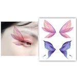 S.A.V.I Glitter Butterfly Fairy Wings Tattoo - Waterproof Eye/Face/Body Makeup Sticker for Women & Girls - 1 Sheet