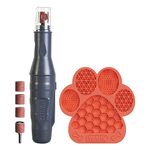 Wahl Battery Nail Grinder, Distract n Groom Lick Mat, Pet Nail Trimmer, Lick Mats for Pet Anxiety, Dog and Cat Claw File, Licky Mats for Cats & Dogs, Smooth Pets Nails, Slow Feeder