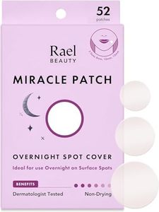 Rael Miracle Overnight Spot Cover - Thicker & Extra Adhesion, Hydrocolloid Acne Pimple Patches, Blemish Spot Stickers for Face, Absorbing Cover, 3 Sizes (52 Count)