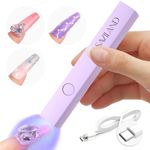 SAVILAND UV Nail Lamp 10s Fast Curing: Handheld UV Light for Gel Nails 180mAh Rechargeable Nail Dryer 3W Portable Mini Timer LED Nail Light for Press Ons Gel X Nails Salon Professional Use