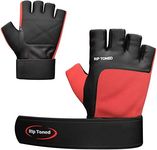 Rip Toned Full Black Workout Gloves for Men & Women - Gym Gloves for Men for Weightlifting, Gym, Bodybuilding, Powerlifting & Fitness Training - Weight Lifting Gloves with Padded Palm & Enhanced Grip