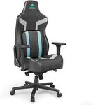 EUREKA ERGONOMIC Gaming Chair, Fabric Office Ergonomic Gamer Chair with Integrated 4D Adjustable Lumbar Support, Height-Adjustable PC Tilting Backrest, Armrest blue