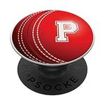 Cricket Player Starts with P Letter Baller Phone Grip Gift PopSockets Grip and Stand for Phones and Tablets