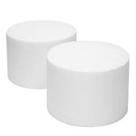 Bright Creations Round Foam Cake Dummy, 6 x 4 Inches, White