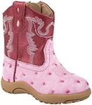 ROPER Bumps Square Toe Ostrich Boot (Infant/Toddler/Little Kid/Big Kid), Pink, 4 M US Toddler