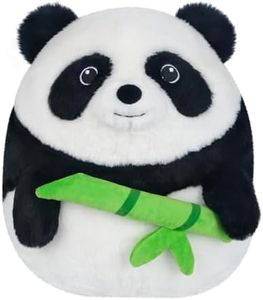 SuzziPals 13" Panda Stuffed Animal, Large Panda Plush Pillow for Cuddle, Squish Panda Gifts for Girls and Boys, Panda Decor Decorative Panda Plushies Throw Pillows for Couch, Sofa, Bed