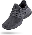 Troadlop Boys Sneakers Lace-up Running Tennis Athletic Shoes Kids Grey Size 7M US Big Kid